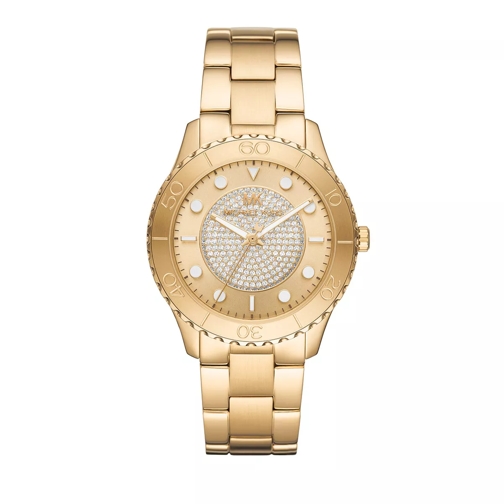 Michael Kors Runway Three-Hand Stainless Steel Watch Gold Dresswatch