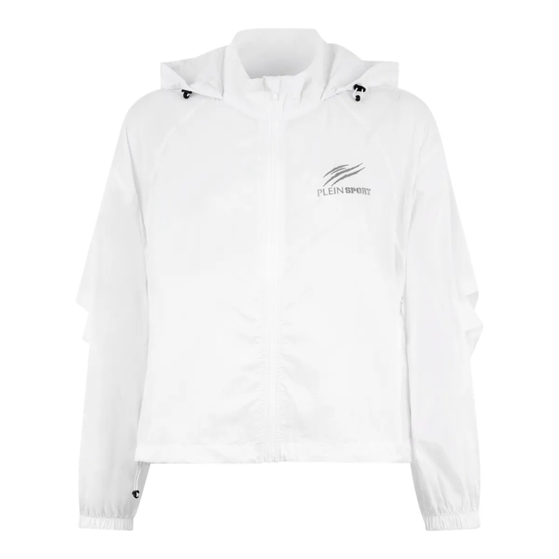 Plein Sport Daunenjacke Windbreaker Jacket Scratch weiss