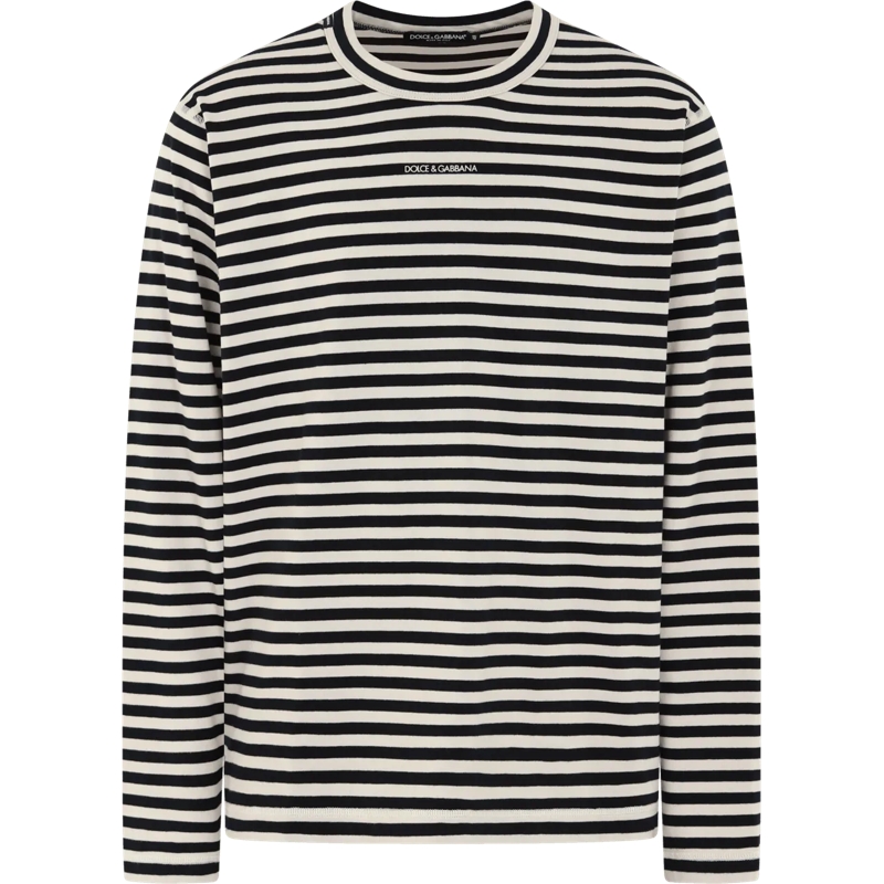 Dolce&Gabbana T-shirt Heren Marina Shirt Wit/Blauw weiß