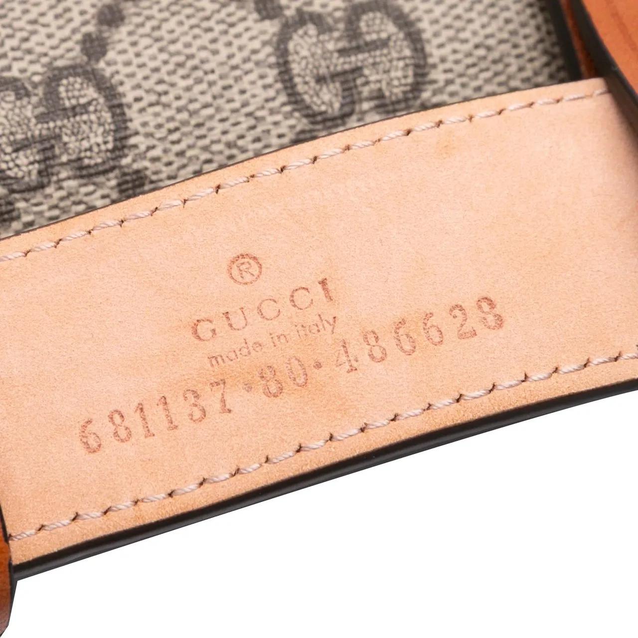 Thumbnail - Gucci Bauchtaschen - Mini GG Supreme Web Bamboo 1947 Belt Bag - Gr. ONE SIZE - in Braun - für Damen