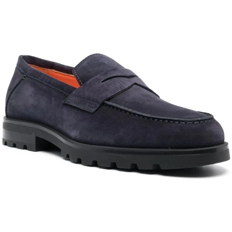 Santoni Loafer Flat Shoes Blue blau(Image 8)