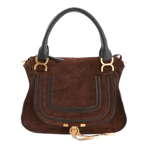 Chloé Marcie Shoulder Bag Chocolate Brown Rymlig shoppingväska