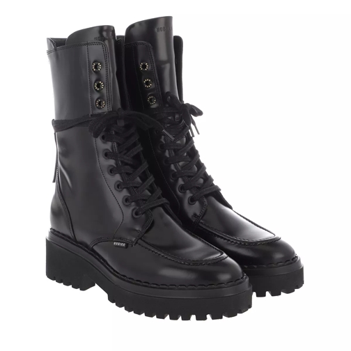 Nubikk Fae Aubine Ladies Ankle Boot Black Mirror Leather Stiefelette