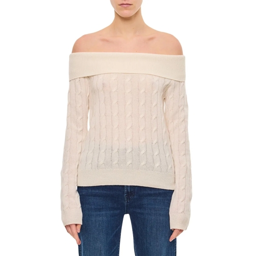 Ralph Lauren Pullover Off Shoulder Knit Neutrals