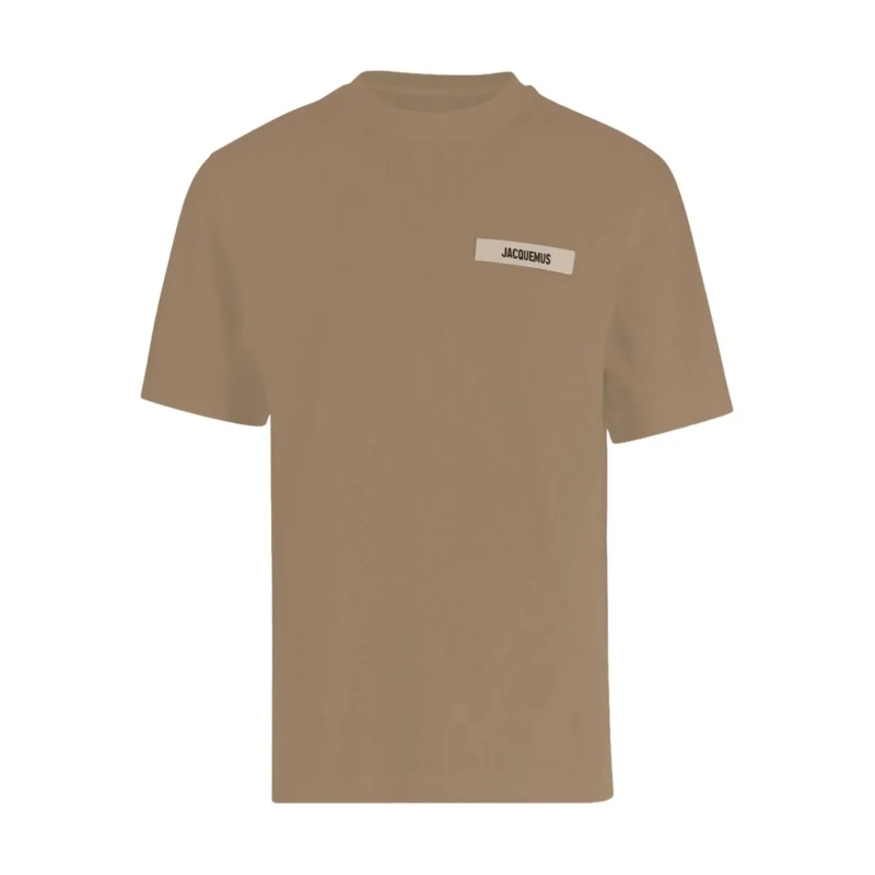 Jacquemus T-shirt Ribbed Crew Neck T-Shirt Brown
