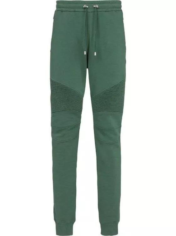 Thumbnail - Balmain - Drawstring Cotton Track Pants - Größe M - grau