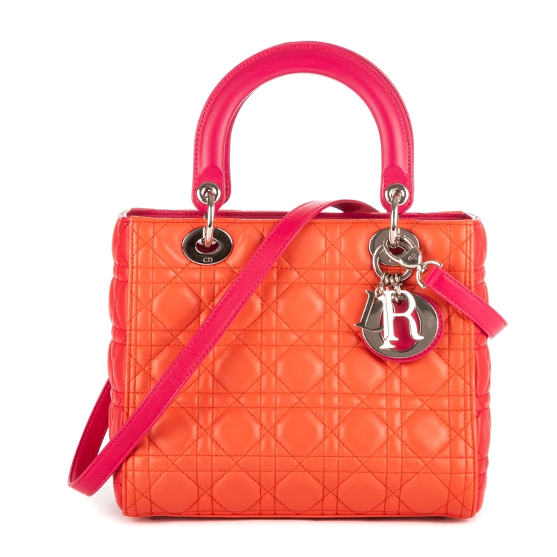 Christian Dior Satchel Medium Lady-D orange