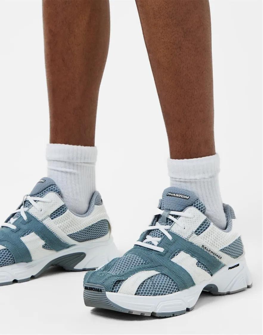 Thumbnail - Balenciaga Low-Top Sneaker - Phantom Logo Sneakers - Gr. 44 (EU) - in Weiß - für Damen