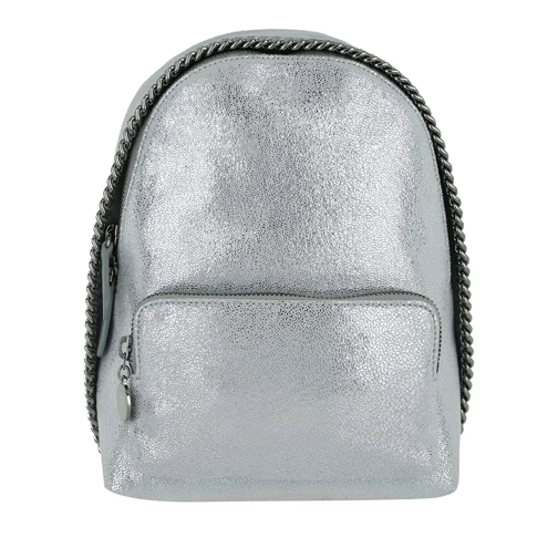 Stella McCartney Falabella Chamois Mini Backpack Silver Rucksack