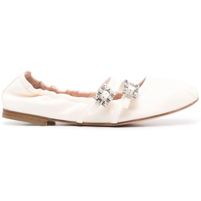 Roger Vivier Ballerines Flat Shoes White weiß