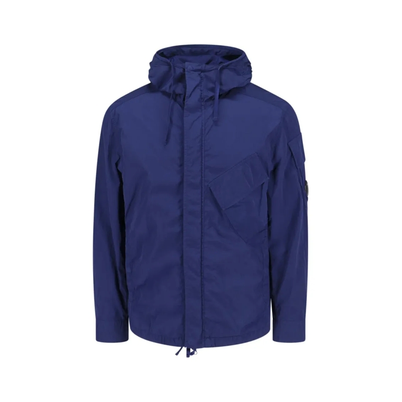 CP Company  Men's Classic Zip-Up Jacket With Structured Fit An Blue