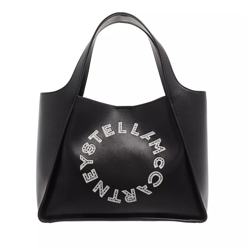 Stella McCartney Crossbody Bag Alter Mat & Broderie Black Rymlig shoppingväska