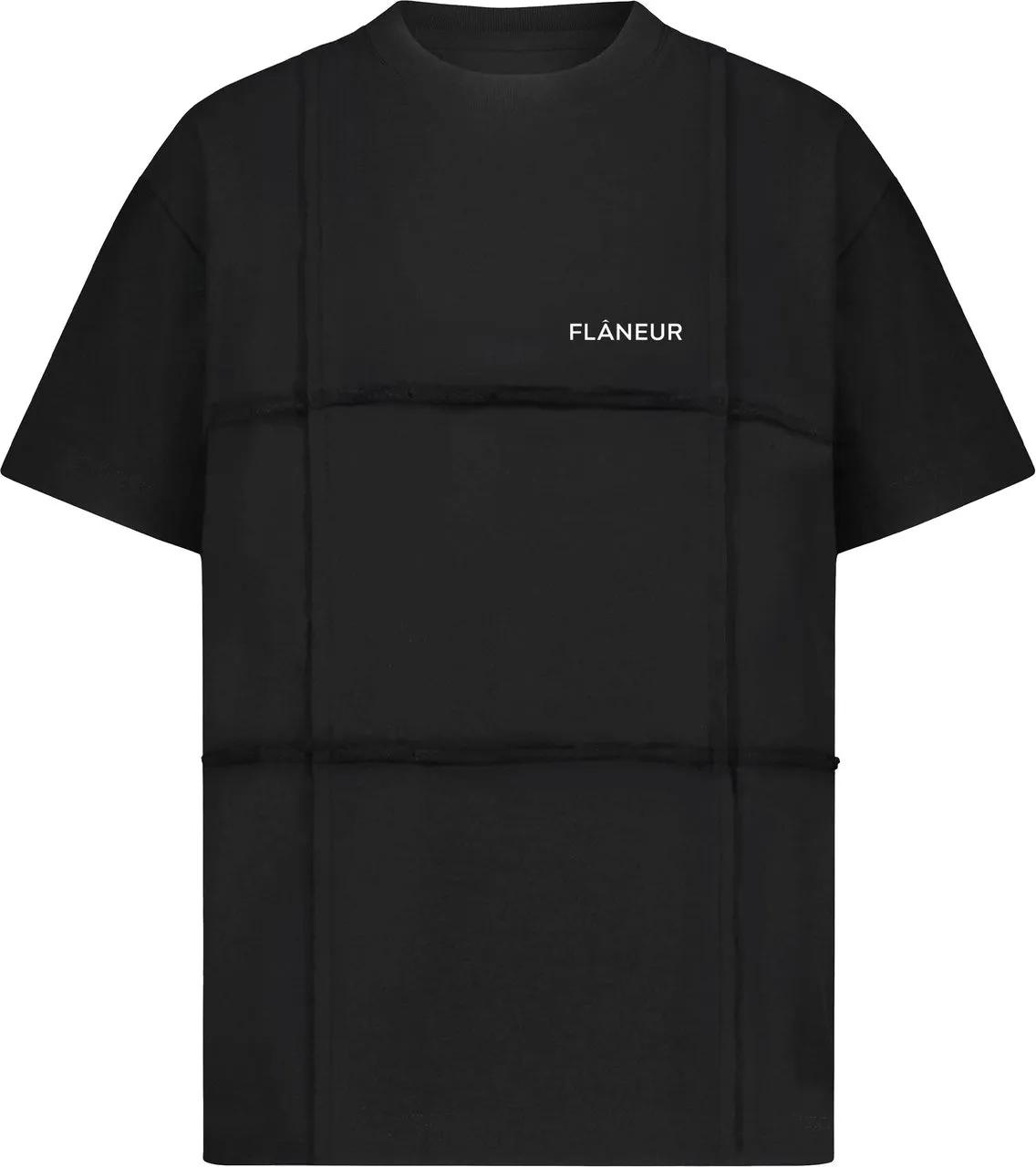Thumbnail - Flâneur - Flaneur T-shirt Zwart Cut And Sew - Größe XXL - black