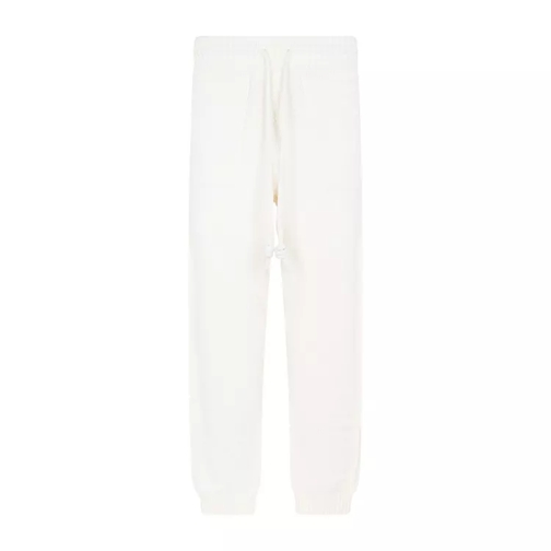 Off-White Beige Cotton 3D Diag Knit Pants White 