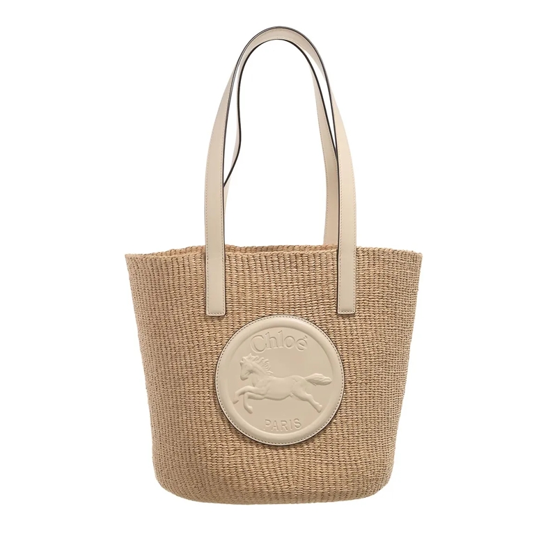 Chloé Korbtasche Horse Medal Basket Ivory