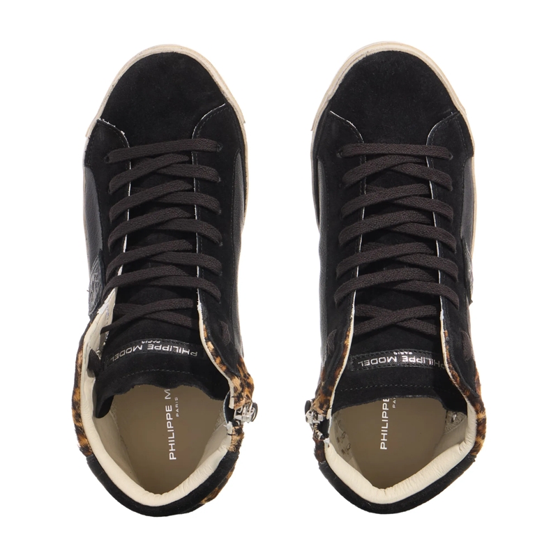 Philippe Model High-Top-Sneaker Prsx High Woman West Animalier_Noir Leo(Image 6)