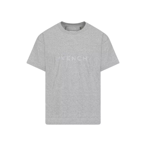 Givenchy Light Grey Melange Cotton T-Shirt Grey 