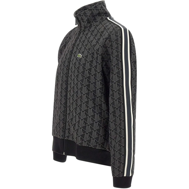 Lacoste Übergangsjacke Sweatjacke mit Jacquard-Monogramm und Logo-Detail Dunkelgrau(Image 5)