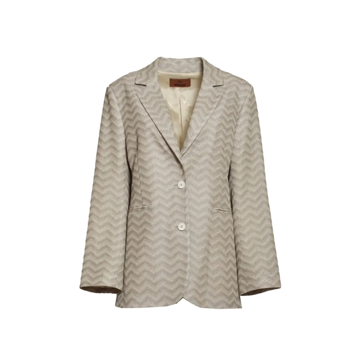 ボトムスその他 Missoni Sand Chevron Cotton Single Breasted Jacket Missoni Sand Chevron Cotton Single Breasted Jacket Neutrals