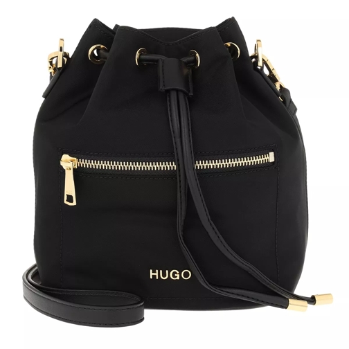 Hugo Megan Drawstring Bag Black Bucket Bag