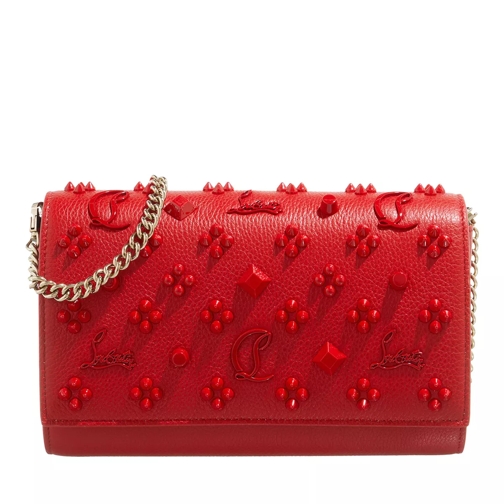 Christian Louboutin Paloma Cluth Red Crossbody Bag