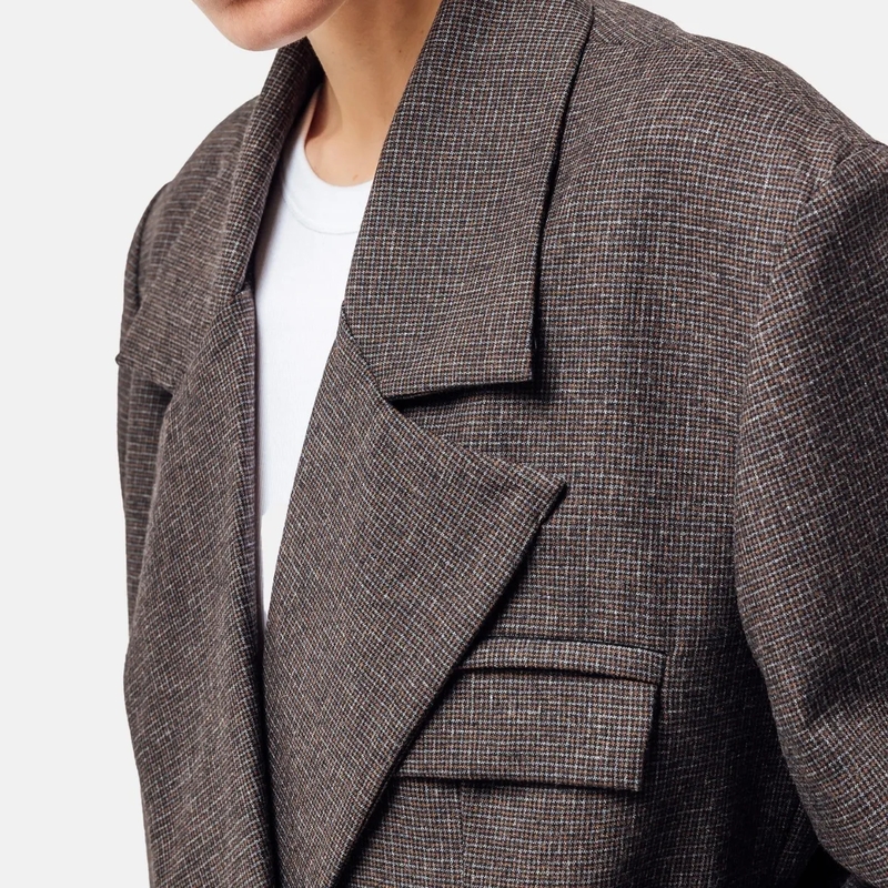 Helene Galwas Blazer Oversize Blazer aus Wolle JESSICA- Oversize Blaz naturbraun(Image 4)
