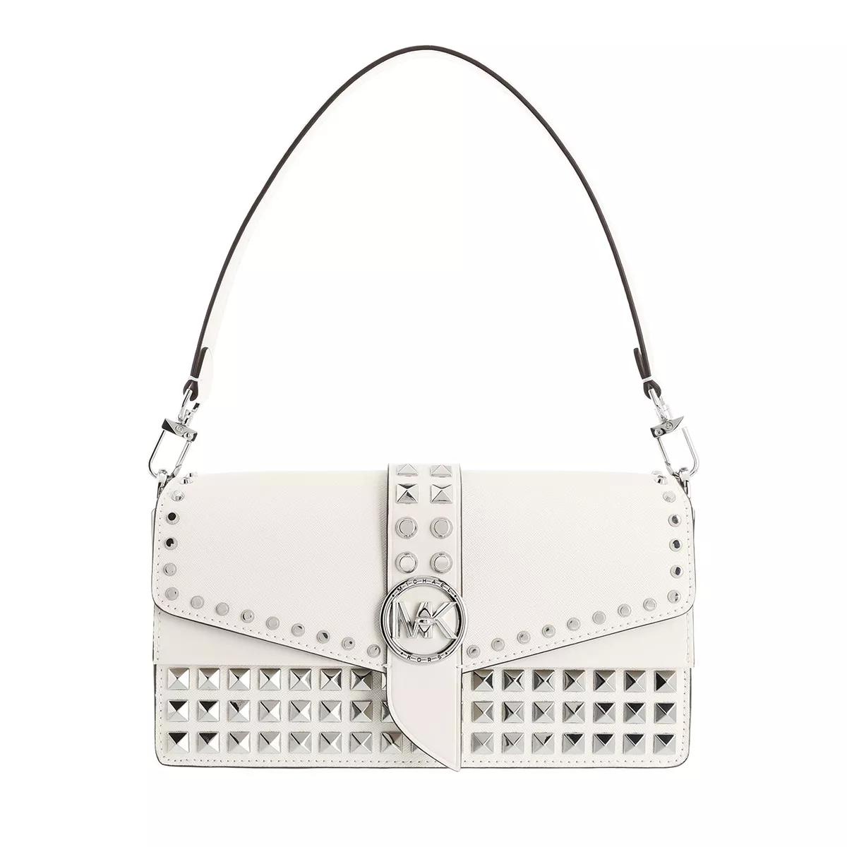 Michael kors white sales studded bag