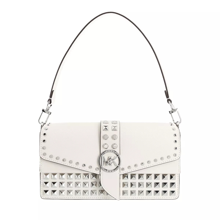 Michael Kors Greenwich Shoulder Bag Optic White Colour: Optic White