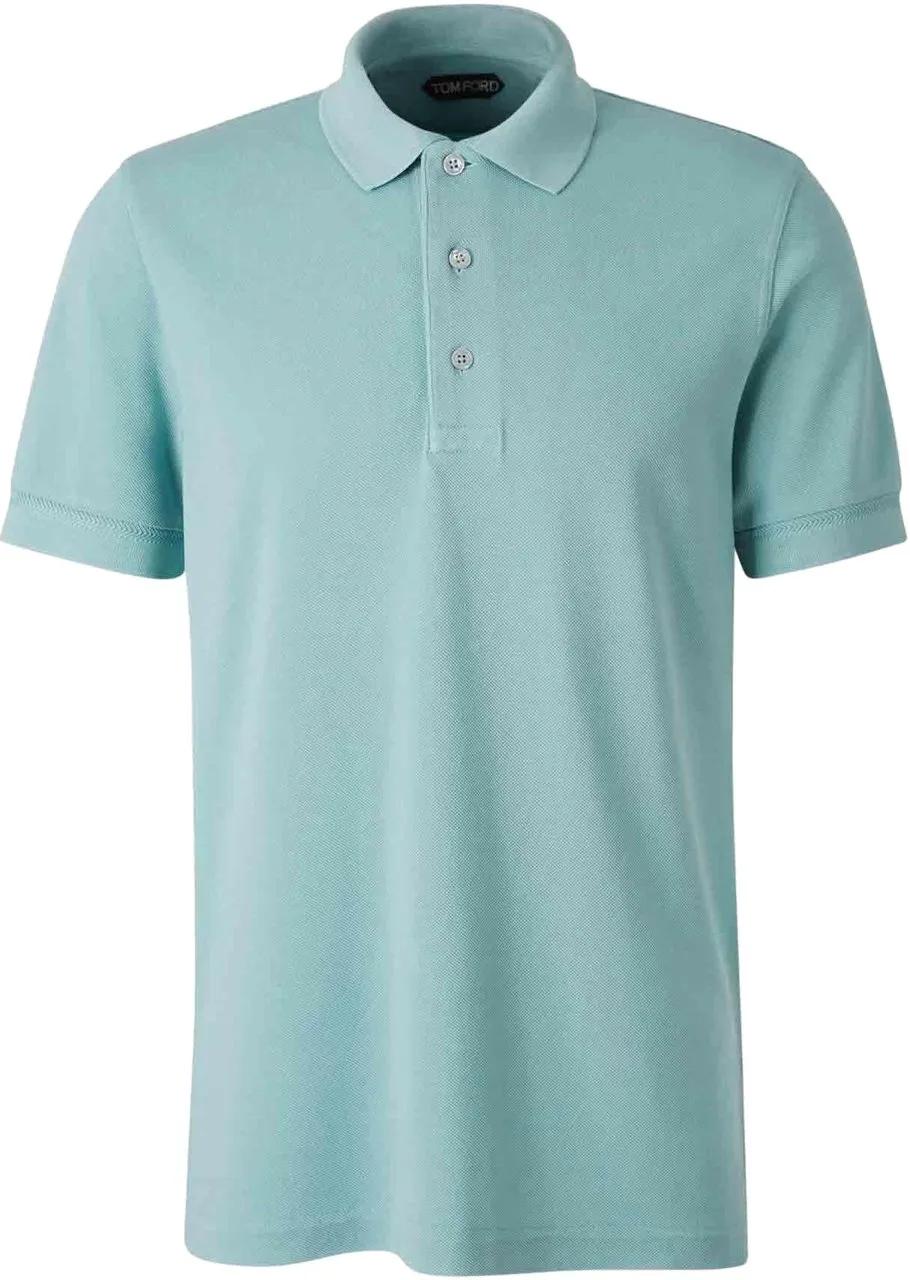 Thumbnail - Tom Ford - Plain Lyocell Polo - Größe 48 - blue