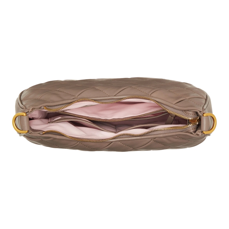 LES VISIONNAIRES Schultertasche Harper Weave Taupe Brown(Image 5)