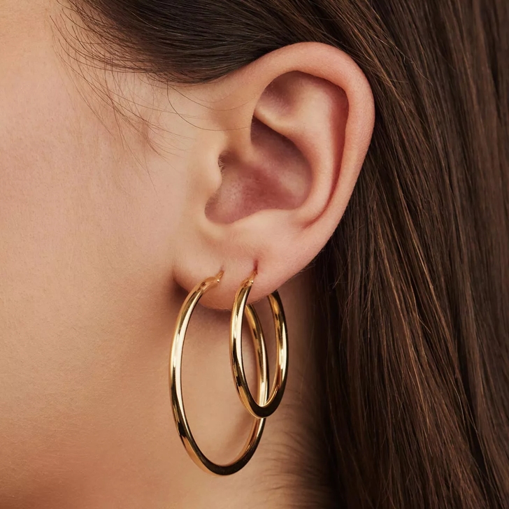 Parte Di Me Bibbiena Poppi Casentino 925 hoop earrings Gold Creole