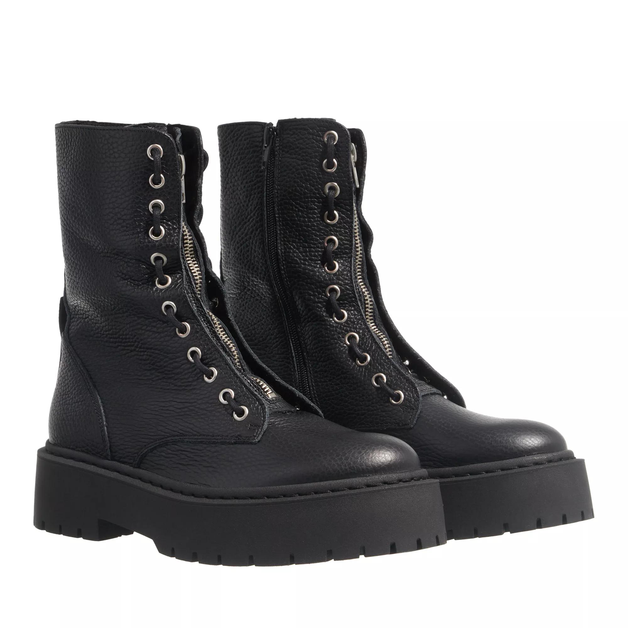 Steve Madden Odilia Black Leather Biker Boot