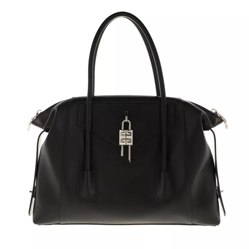 Givenchy Medium Antigona Soft Lock Shoulder Bag Black Shopper