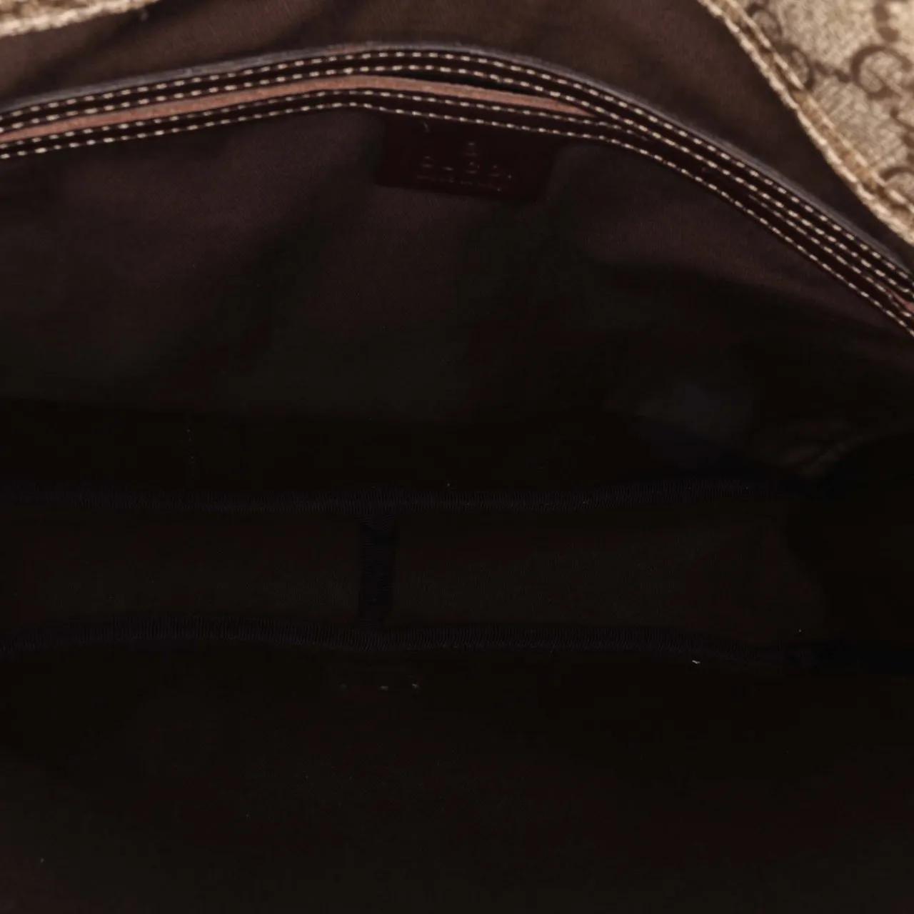 Thumbnail - Gucci Hobo Bags - 2016-2024 Large GG Supreme Web Flap Messenger Bag - Gr. unisize - in Braun - für Damen
