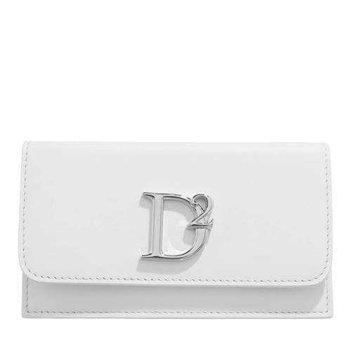 Dsquared2 D2 Statement Credit Card Holder White Coin Wallet