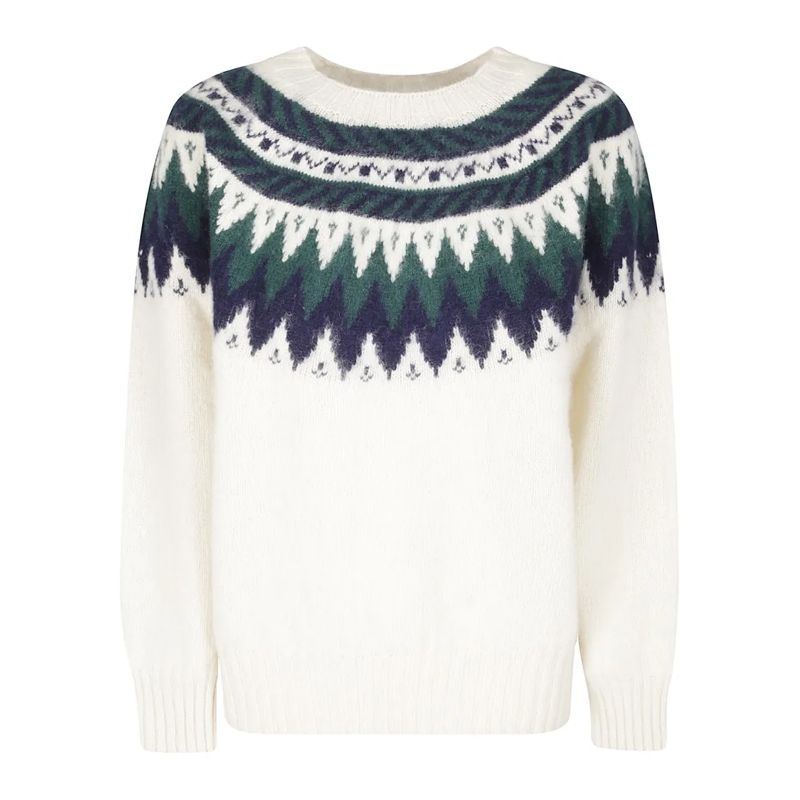 Howlin Pull Maglione Broken Flowers White