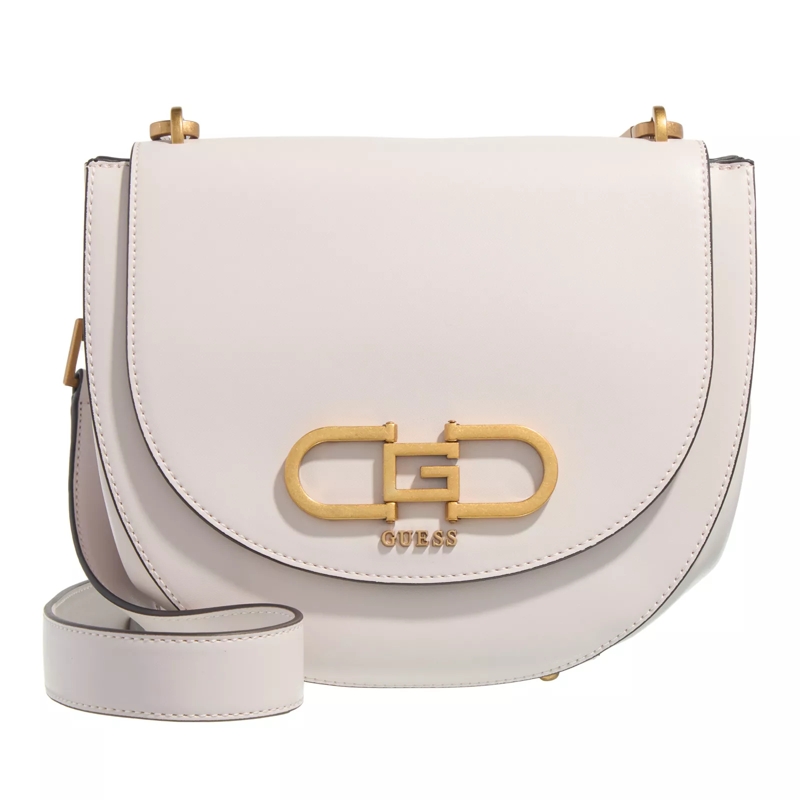 Guess Crossbody Bag Fleet Flap Saddle Bag Stone