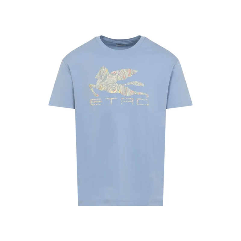 Etro T-shirt Graphic Print Relaxed-Fit Etro T-Shirt Blue