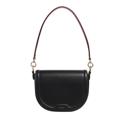 Bally Schultertasche Code Flap Black+Oro