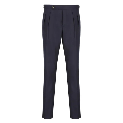 Brunello Cucinelli Virgin Wool Pants Blue 