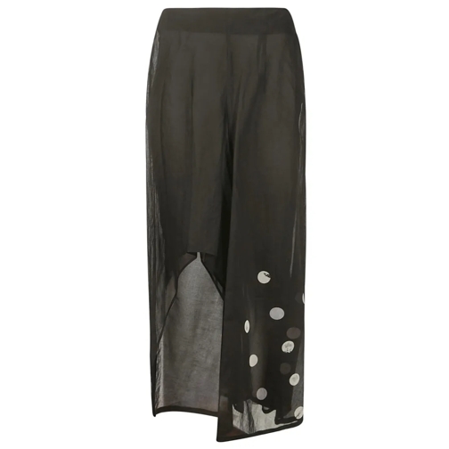 Yohji Yamamoto Mini-Röcke Long Asymmetric Skirt Black