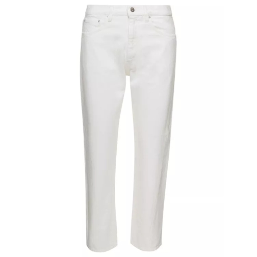 TOTEME Straight Jeans In White Cotton White Jeans mit geradem Bein