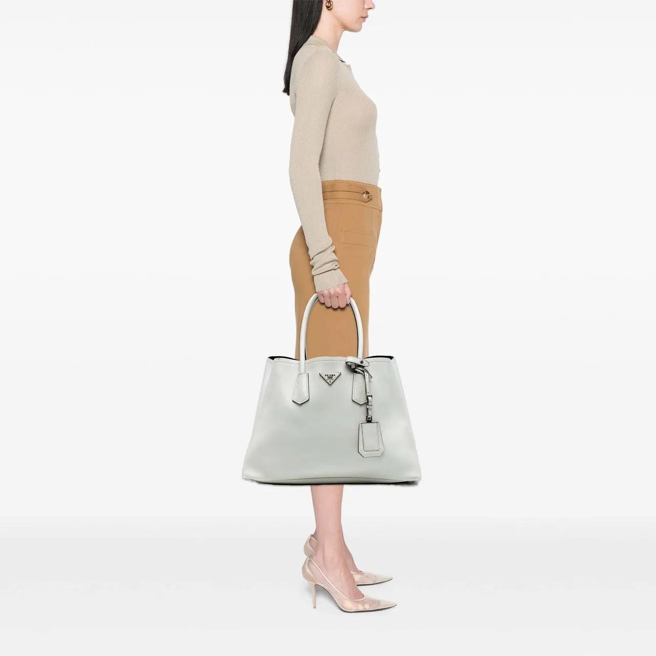 Thumbnail - Prada Hobo Bags - Large City Calf Double Satchel - Gr. unisize - in Weiß - für Damen