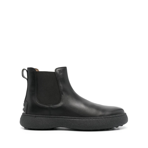 Tod's Black Leather Boots Black Stövlar