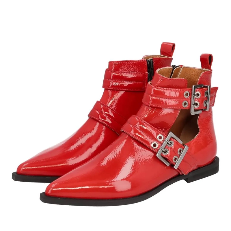 Thea Mika Stiefel Stiefeletten rot