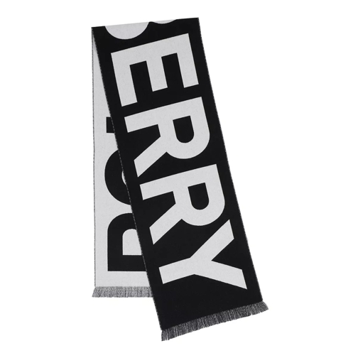 Burberry Logo Scarf Black Sciarpa di lana