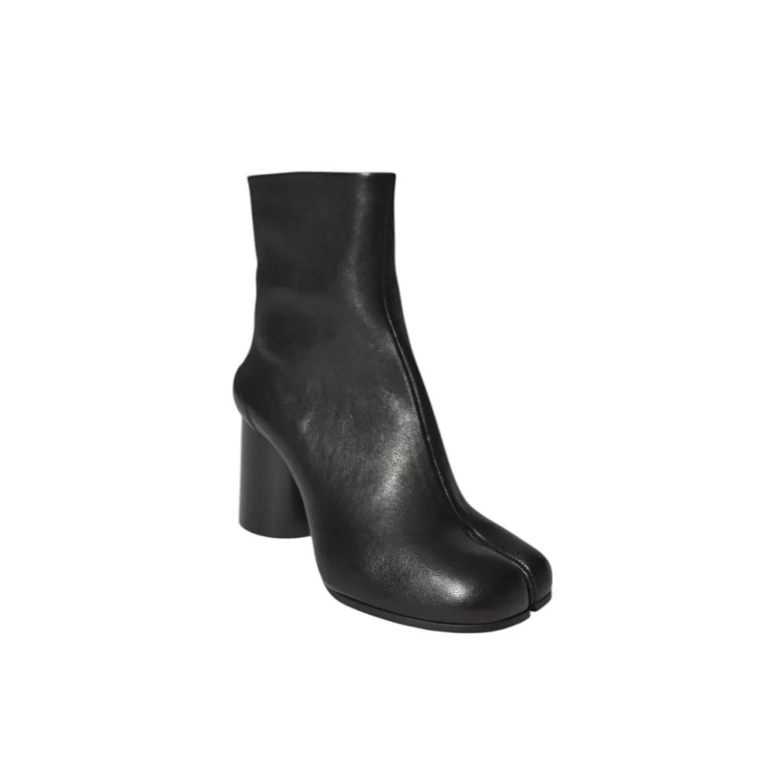 Maison Margiela Black Leather Tabi Boots Black | Laarzen