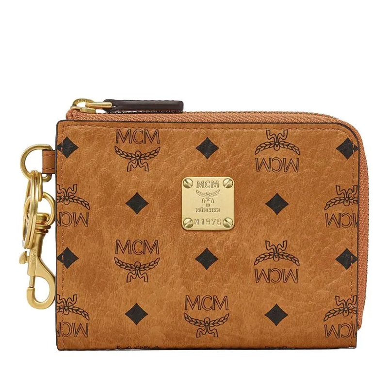 MCM Kartenhalter Aren Visetos Card Case Sml Co Cognac