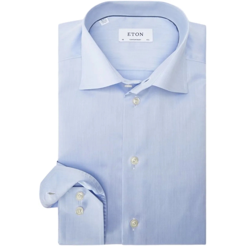 Eton Polo Eton  Lange Mouw Overhemden Lichtblauw 100012363 blau