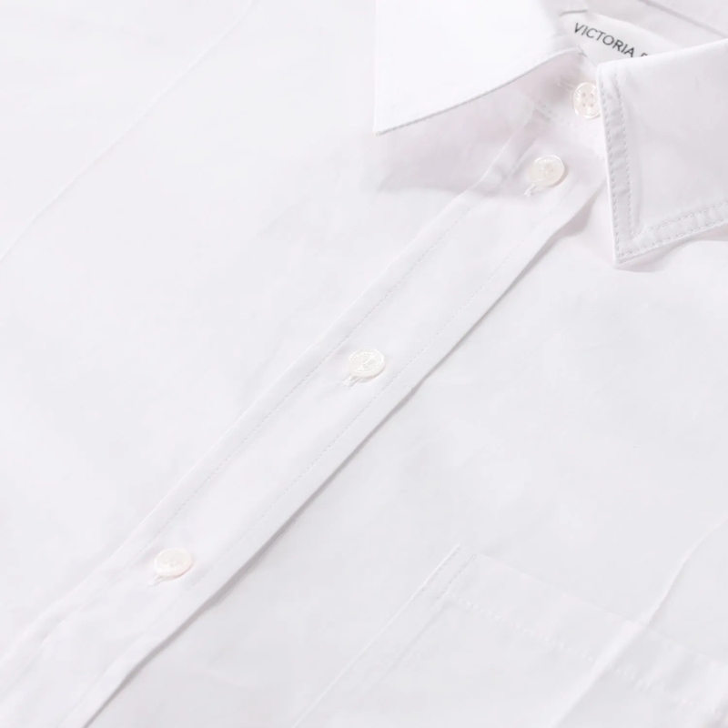 Victoria Beckham Chemisier Hemdbluse aus Baumwolle weiß(Image 4)